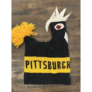 Vintage Pittsburgh Steelers Pirates Chicken Head beanie Hat Cap 80s